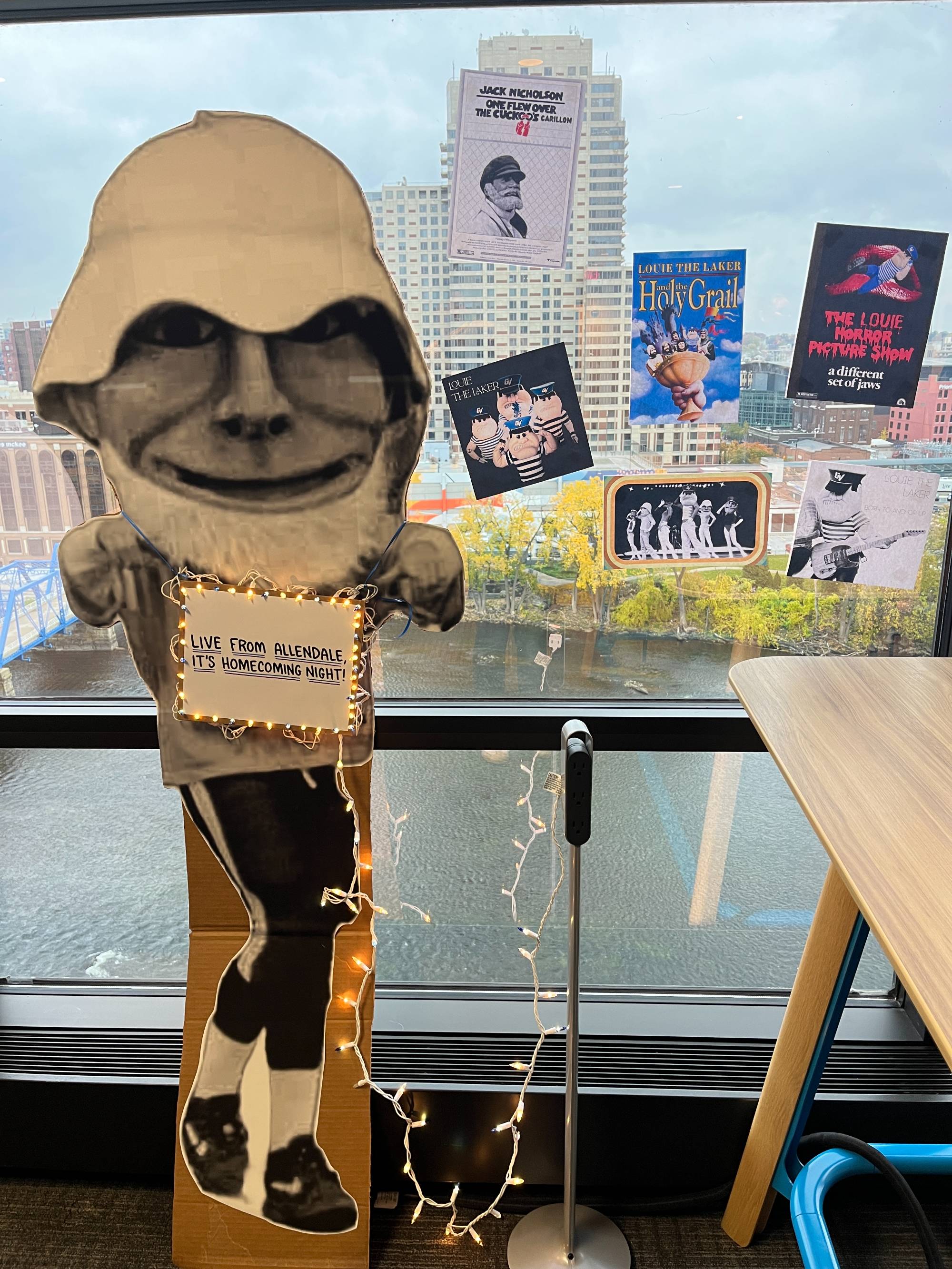 Institutional Advancement Homecoming decoration, SNL and media from 1975